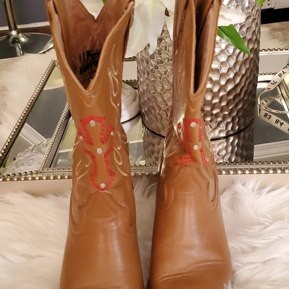 Jar women's brown cowboy Western boots size 7.5 - Picture 15 of 16